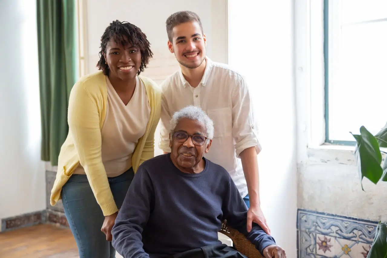 Older adult spending time with family